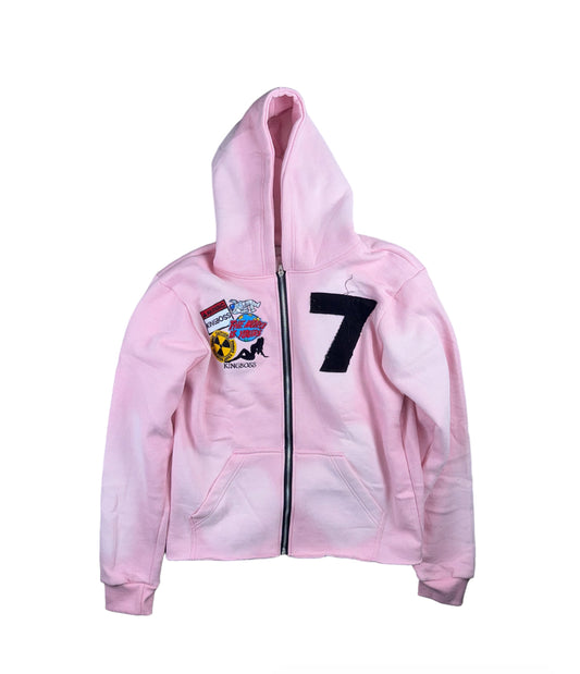 Pink “7” Strip Hoodie