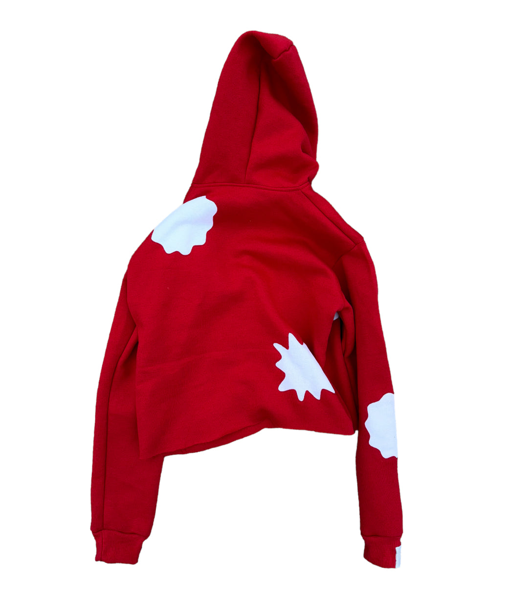 Red Asteroid Cropped Pullover