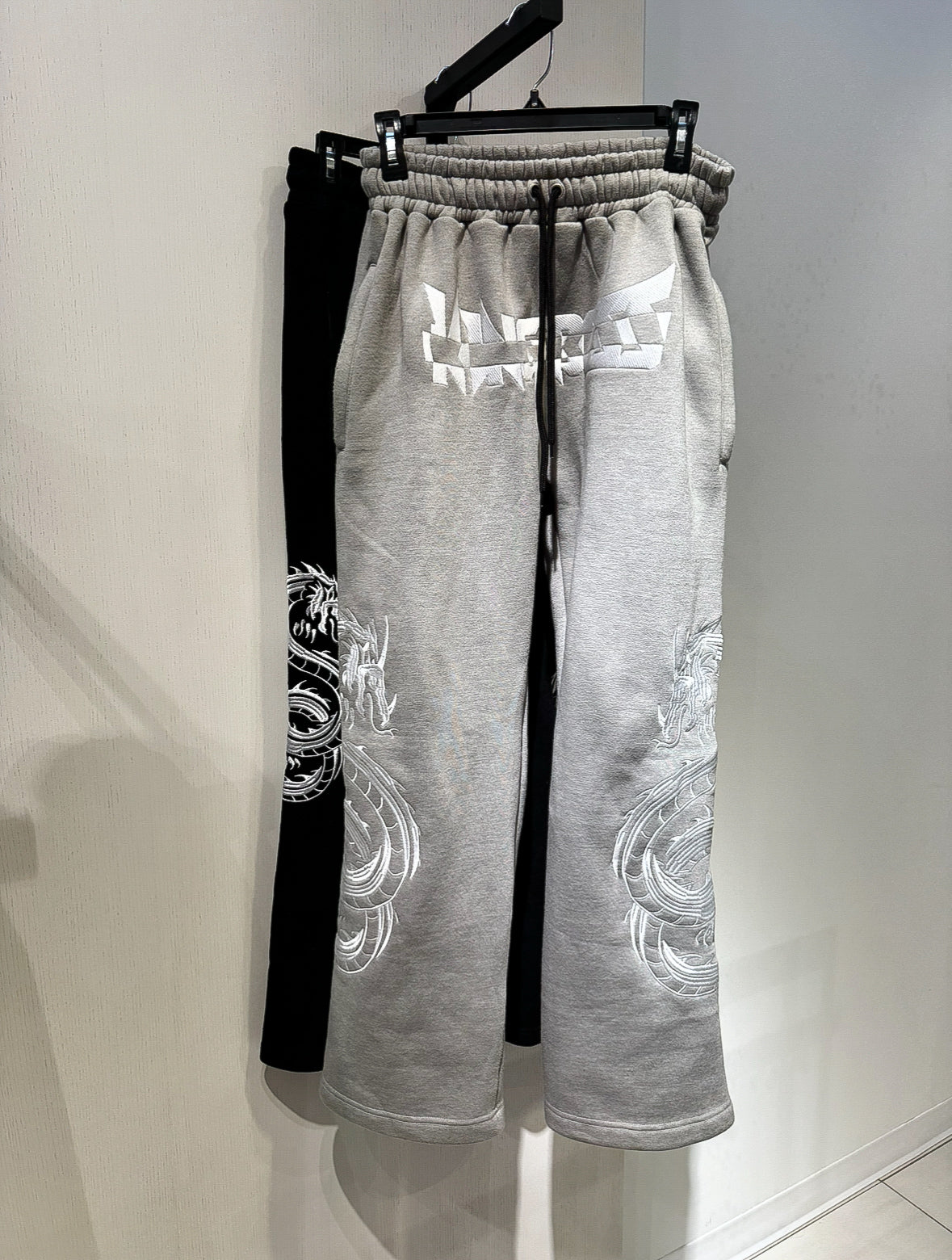 Grey “Dragon” Flared Sweats