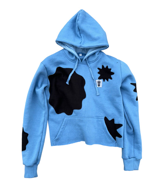 Blue Asteroid Cropped Pullover