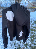 Black Cropped Asteroid Hoodie