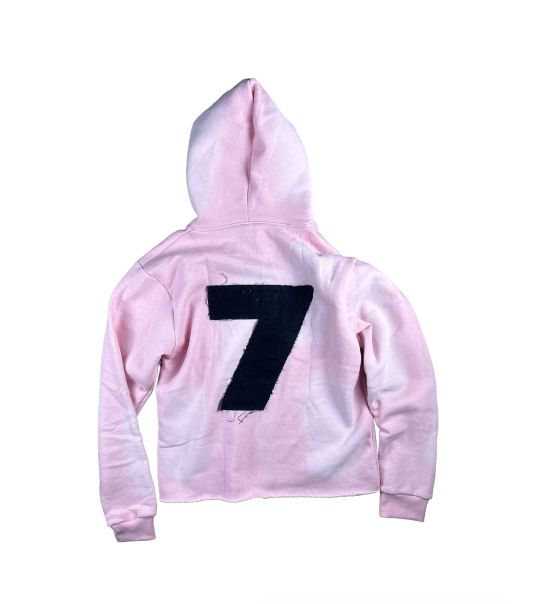 Pink “7” Strip Hoodie