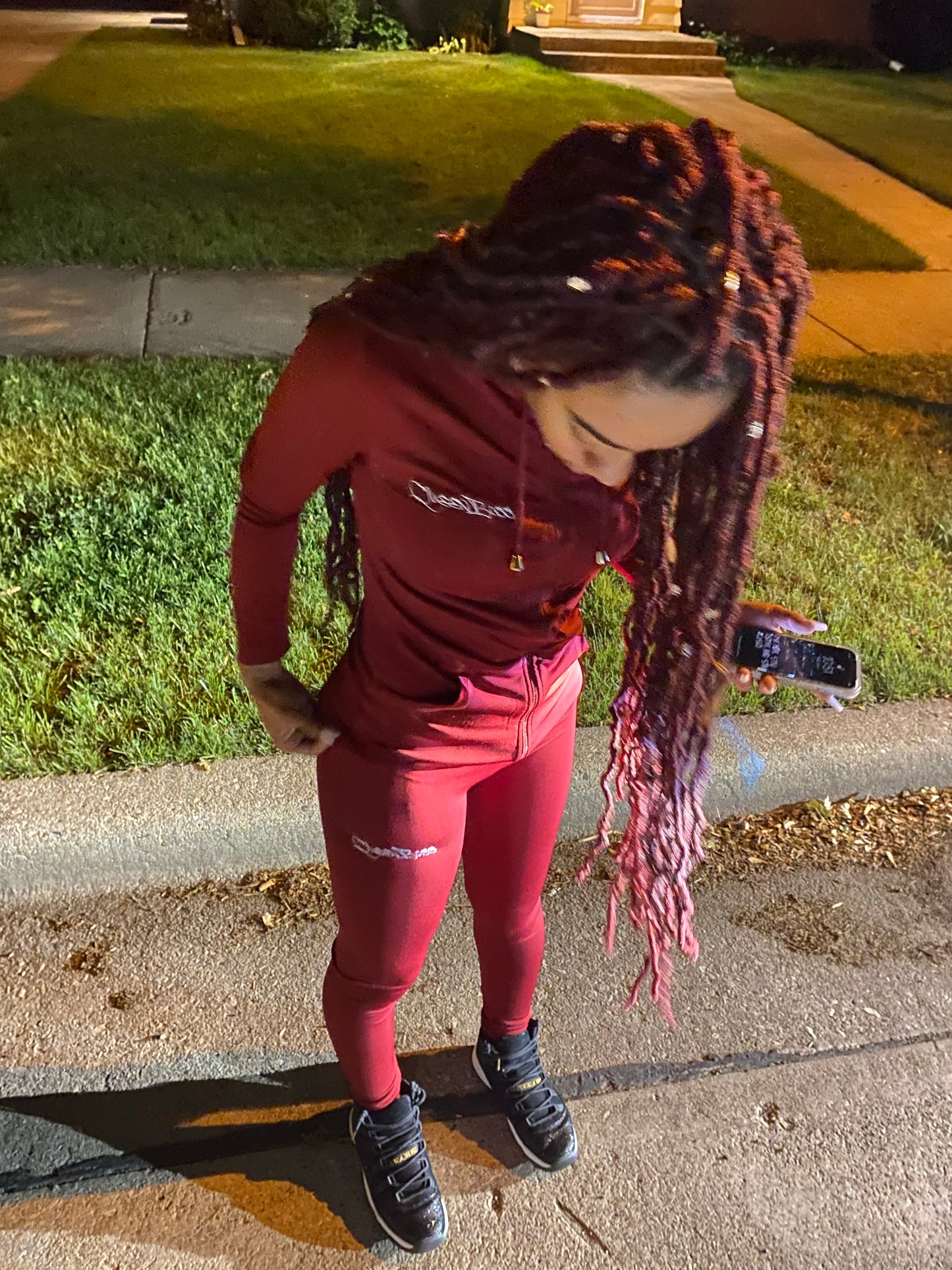 Burgundy QueenBoss Signature Sweatsuit