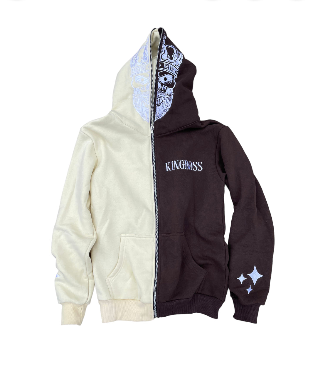 Brown x Cream Star Full Zip