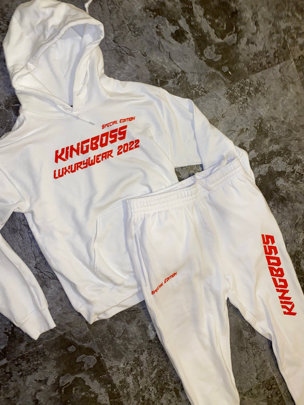 “KBLW” White Jogging Suit